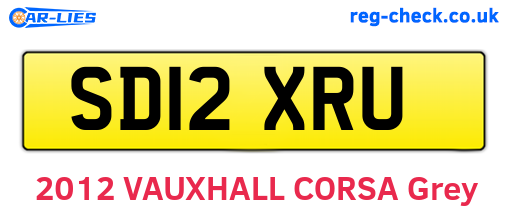 SD12XRU are the vehicle registration plates.