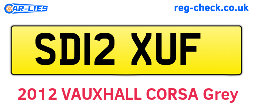 SD12XUF are the vehicle registration plates.