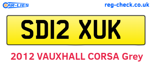 SD12XUK are the vehicle registration plates.