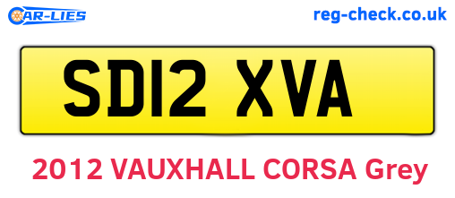 SD12XVA are the vehicle registration plates.