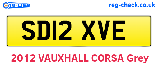 SD12XVE are the vehicle registration plates.