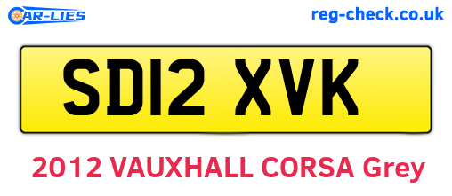 SD12XVK are the vehicle registration plates.