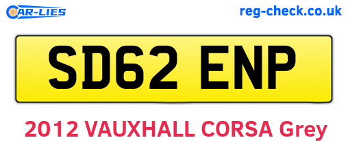 SD62ENP are the vehicle registration plates.