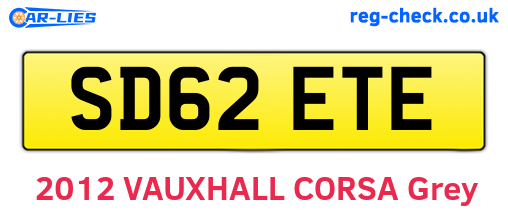 SD62ETE are the vehicle registration plates.