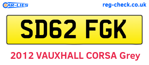 SD62FGK are the vehicle registration plates.