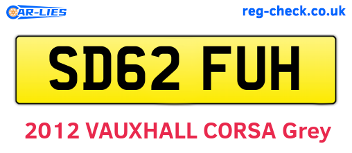 SD62FUH are the vehicle registration plates.
