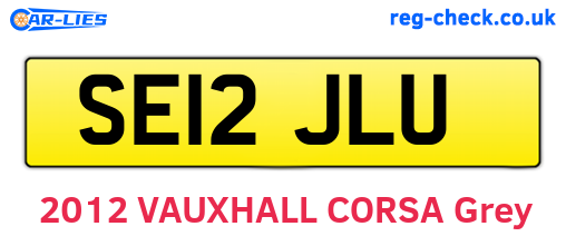 SE12JLU are the vehicle registration plates.