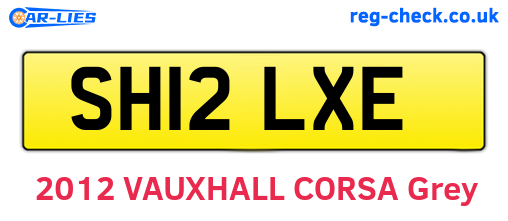 SH12LXE are the vehicle registration plates.