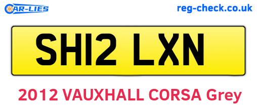 SH12LXN are the vehicle registration plates.