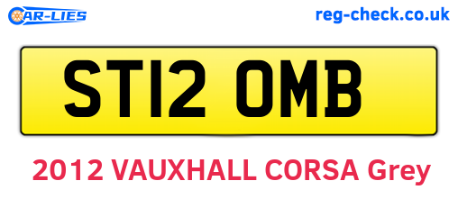ST12OMB are the vehicle registration plates.