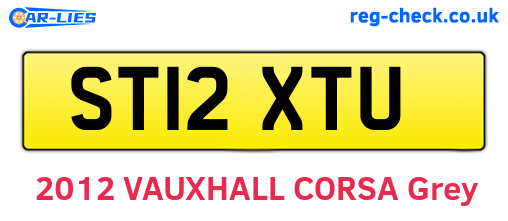 ST12XTU are the vehicle registration plates.