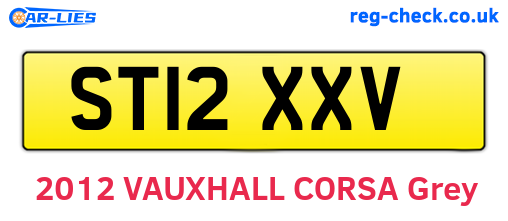 ST12XXV are the vehicle registration plates.