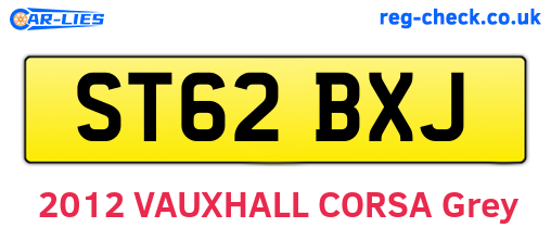 ST62BXJ are the vehicle registration plates.