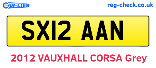 SX12AAN are the vehicle registration plates.
