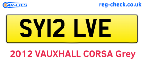 SY12LVE are the vehicle registration plates.