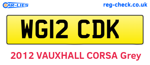 WG12CDK are the vehicle registration plates.