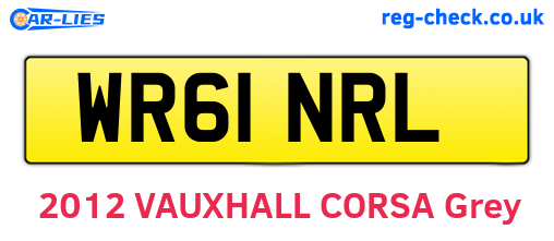 WR61NRL are the vehicle registration plates.