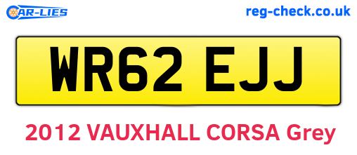 WR62EJJ are the vehicle registration plates.