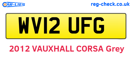 WV12UFG are the vehicle registration plates.