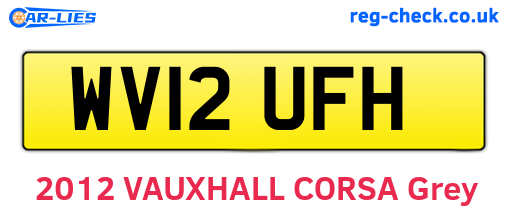 WV12UFH are the vehicle registration plates.