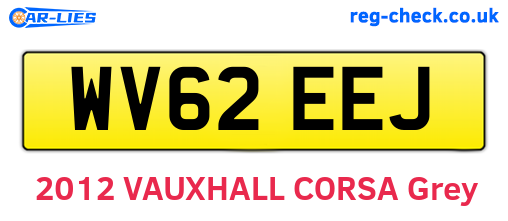 WV62EEJ are the vehicle registration plates.