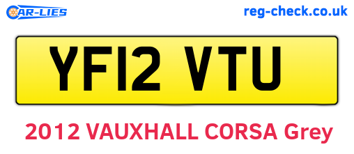 YF12VTU are the vehicle registration plates.
