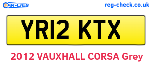YR12KTX are the vehicle registration plates.
