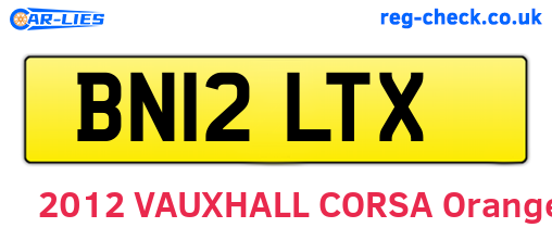 BN12LTX are the vehicle registration plates.