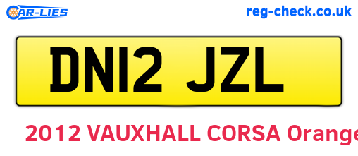 DN12JZL are the vehicle registration plates.