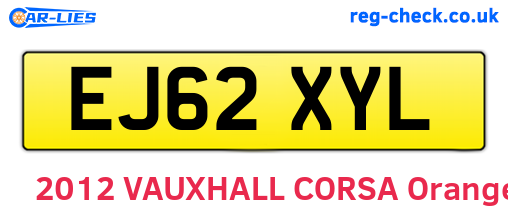 EJ62XYL are the vehicle registration plates.