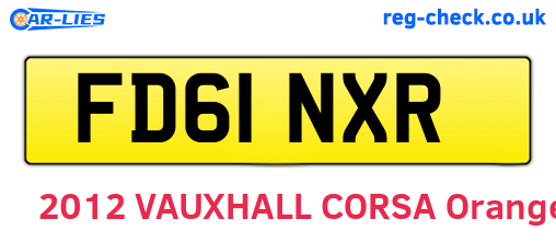 FD61NXR are the vehicle registration plates.