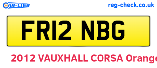FR12NBG are the vehicle registration plates.