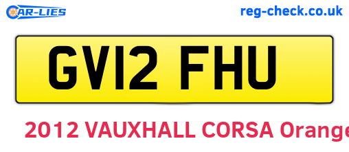 GV12FHU are the vehicle registration plates.