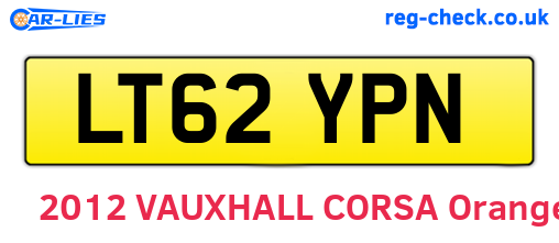 LT62YPN are the vehicle registration plates.