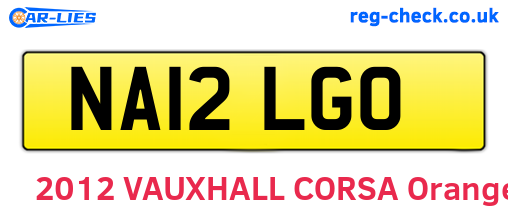 NA12LGO are the vehicle registration plates.