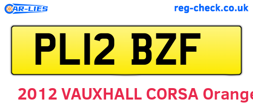 PL12BZF are the vehicle registration plates.