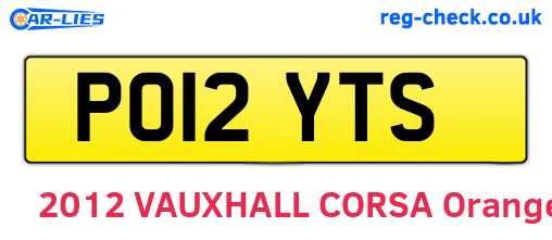 PO12YTS are the vehicle registration plates.