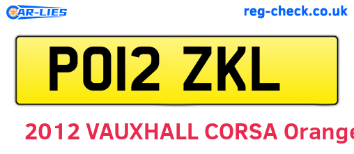 PO12ZKL are the vehicle registration plates.