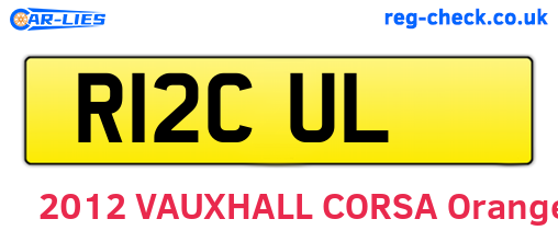 R12CUL are the vehicle registration plates.