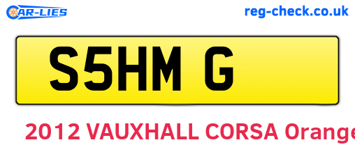 S5HMG are the vehicle registration plates.