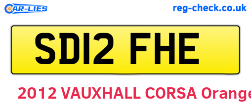 SD12FHE are the vehicle registration plates.