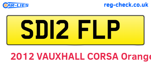 SD12FLP are the vehicle registration plates.