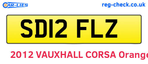 SD12FLZ are the vehicle registration plates.