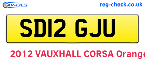 SD12GJU are the vehicle registration plates.