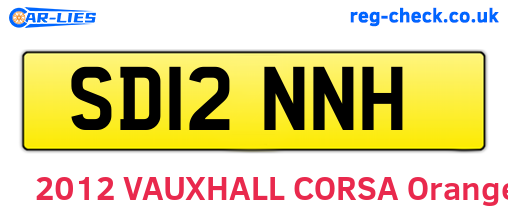 SD12NNH are the vehicle registration plates.