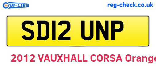 SD12UNP are the vehicle registration plates.