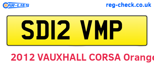 SD12VMP are the vehicle registration plates.