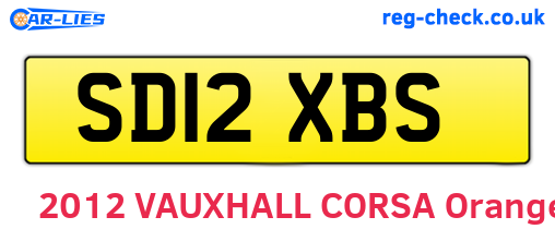 SD12XBS are the vehicle registration plates.