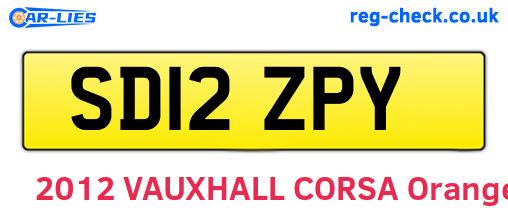 SD12ZPY are the vehicle registration plates.