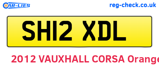 SH12XDL are the vehicle registration plates.